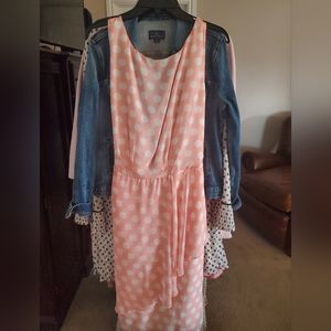 Alex Marie Pink Polka Dot Dress